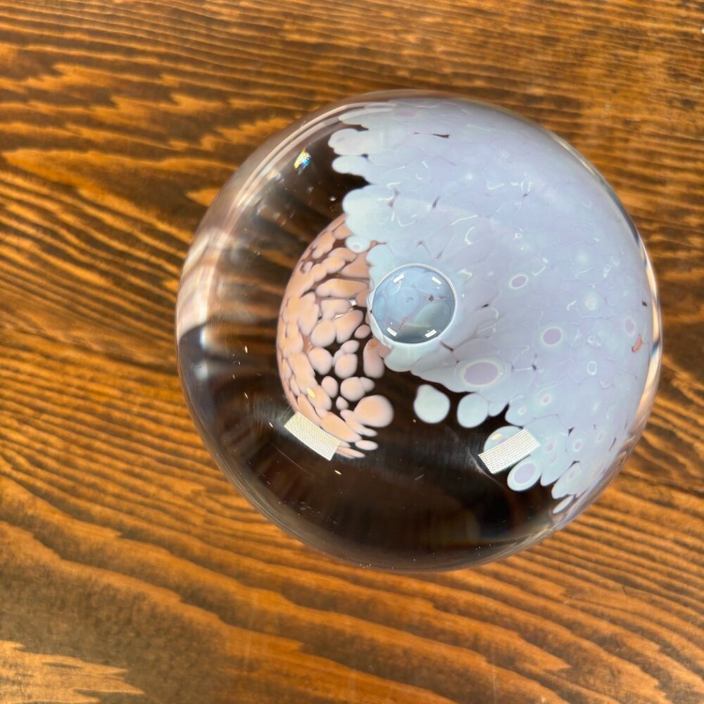 Vintage Hot Island Glass Art Paperweight Early Maui Studio Signed Hawaiian Glass - Picture 14 of 16